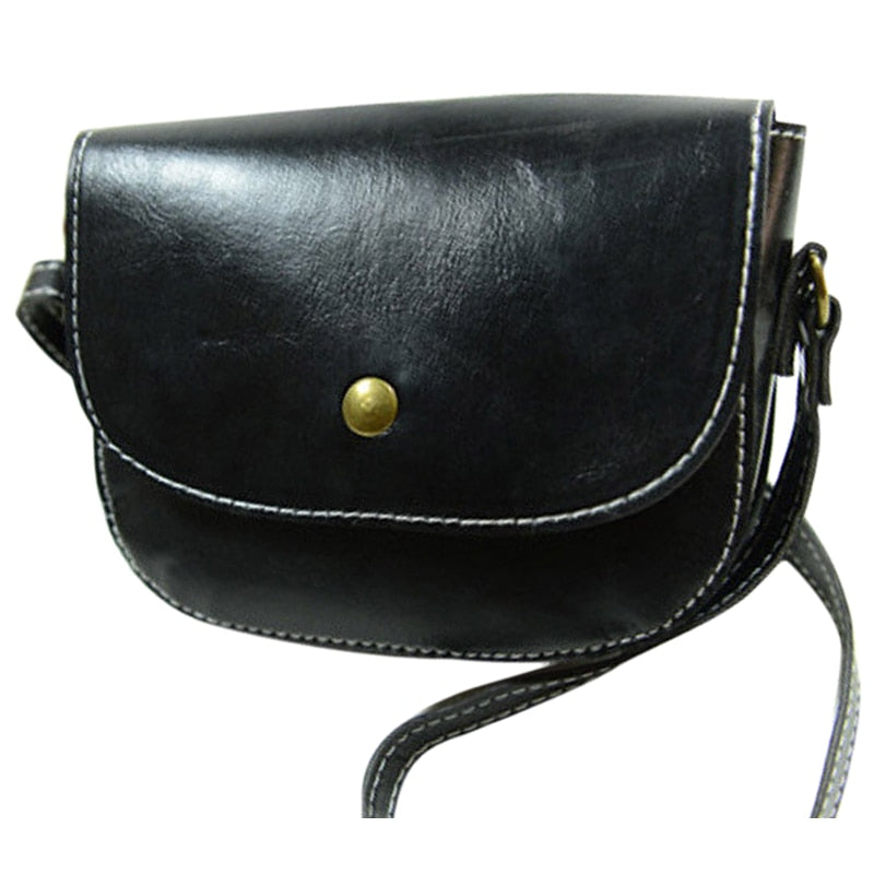 Hot Fashion Retro Women Messenger Bags Chain Shoulder Bag Leather Crossbody Handbag Black - ebowsos