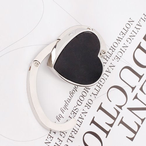 Hot Heart-Shape Foldable Purse Handbag Hanger Hook Holder - ebowsos