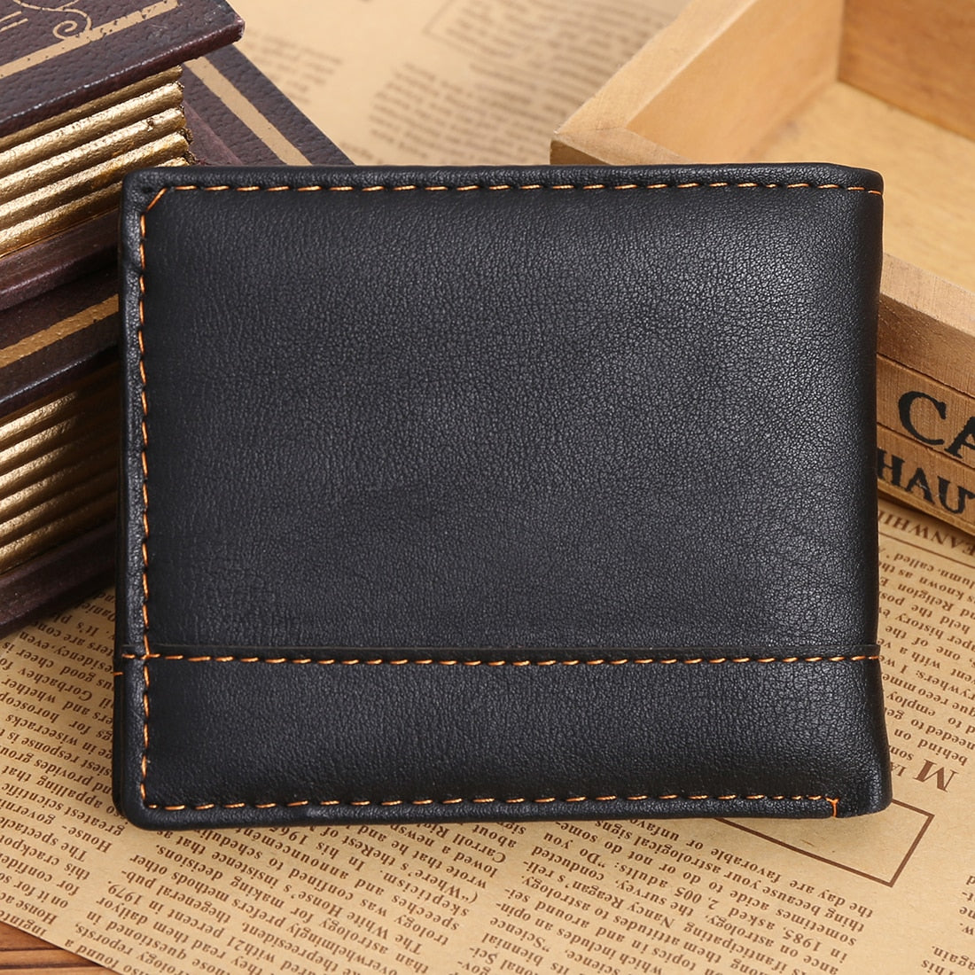 Hot Mens Luxury Leather Bifold Wallet Credit/ID Card Receipt Holder Slim Coin Purse - ebowsos