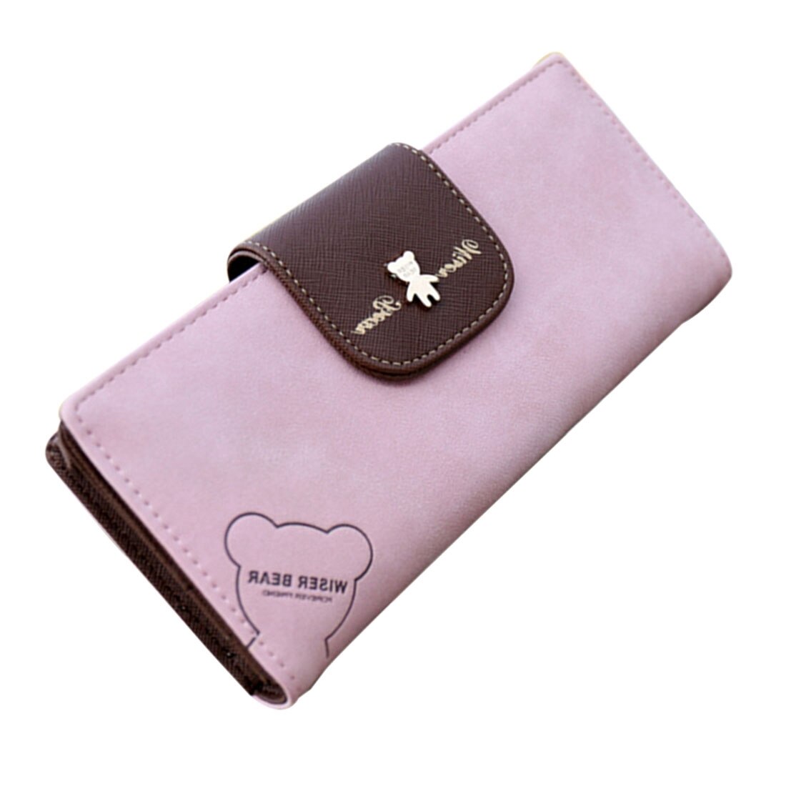 Hot NEW Cute Fashion Women Leather Wallet Button Clutch Purse Lady Long Handbag Bag Grey - ebowsos