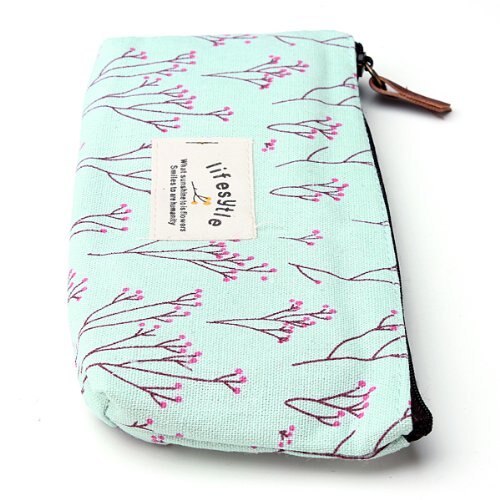 Hot Style Countryside Flower Floral Pencil Pen Case Cosmetic Makeup Bag - ebowsos