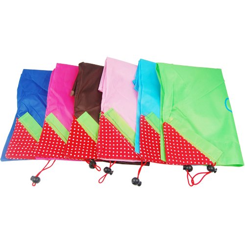 Hot StyleNew Colorful Unique Strawberry Folding Reusable Compact Eco Shopping Bag Nylon - ebowsos