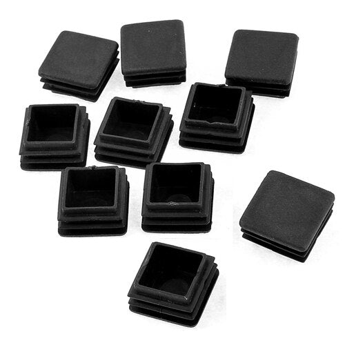 Hot StylePlastic Square Blanking End Caps Tube Inserts 25mmx25mm 10 Pcs - ebowsos