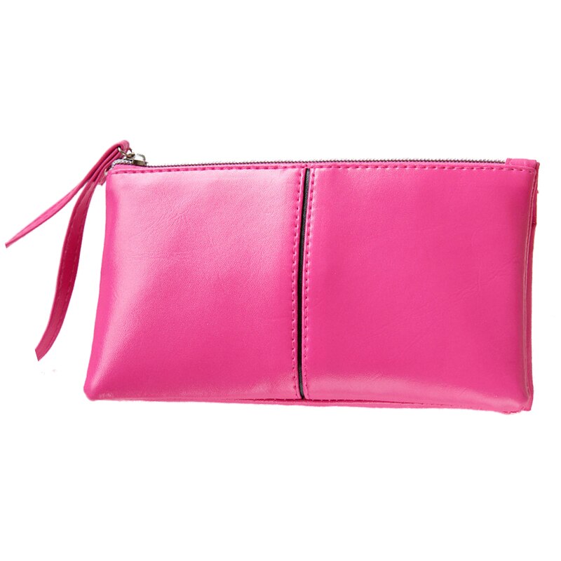 Hot Women Leather Long Bifold Purse Zipper Clutch Mini Handbag Wallet Girl Card Bag Yellow - ebowsos