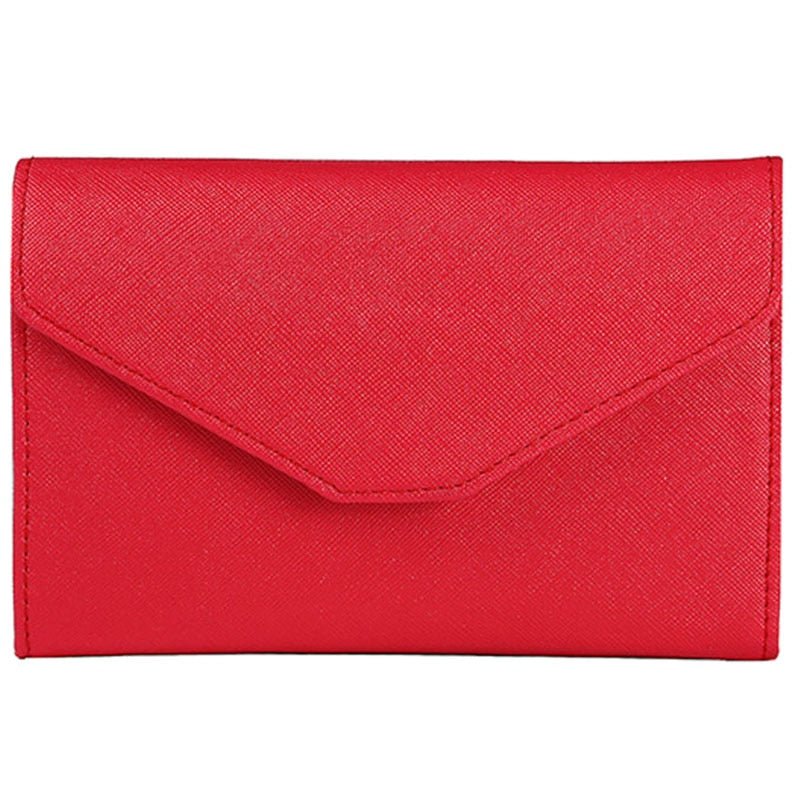 Hot Women's Slim Short paragraph three fold wallet Clutch Female Case Phone Money Bag Purse Card Holder Vintage 10 colors - ebowsos