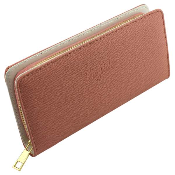 Hot fashion heart women Wallets long purse 9 Colors Portable female Handbags  clutch Card Holder Faux Leather Zipper Purse - ebowsos