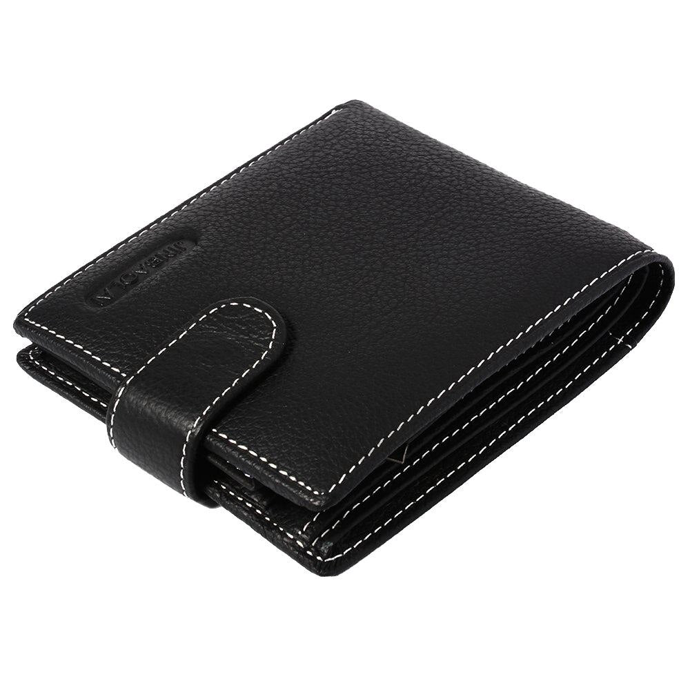 JINBAOLAI Men's Wallet imitation leather Slim Billfold With 4 Credit Card Slots + 2 ID Windows + 1 Coin Pocket - ebowsos