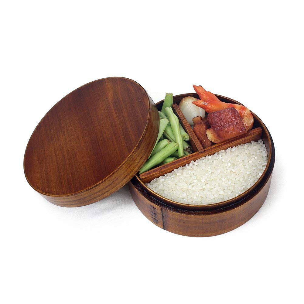 Japanese Bento Boxes Wooden lunch box Sushi Portable Food Container Wooden food container - ebowsos