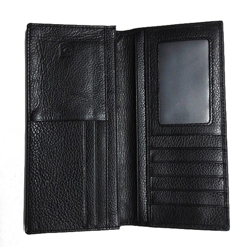Jinbaolai fashion men's wallets men's long wallets famous brand men's wallet men's purse (black) - ebowsos