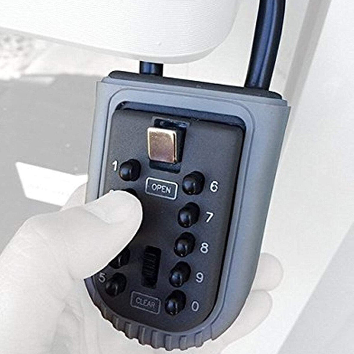 Key Lock Box Storage Combination Key Safe Box Push Button Set Your Own Combination Padlock Security Key Lock Box for Home - ebowsos