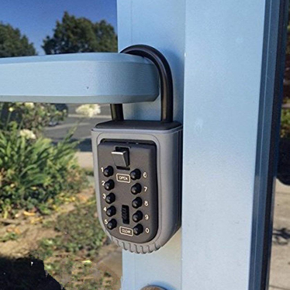 Key Lock Box Storage Combination Key Safe Box Push Button Set Your Own Combination Padlock Security Key Lock Box for Home - ebowsos