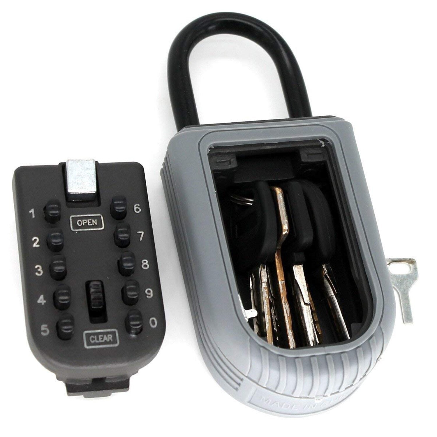 Key Lock Box Storage Combination Key Safe Box Push Button Set Your Own Combination Padlock Security Key Lock Box for Home - ebowsos