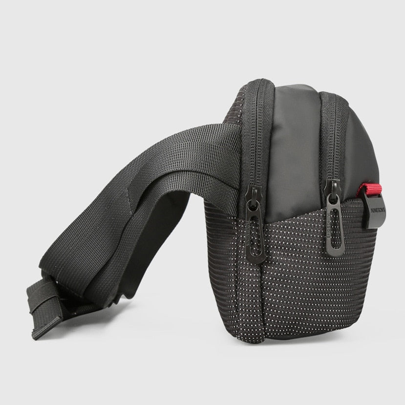 Kingsons Chest Bag Waist Pack for Men Small Single Shoulder Back pack Style Bum Bag Money Belt Travelling Mobile Phone Ba - ebowsos
