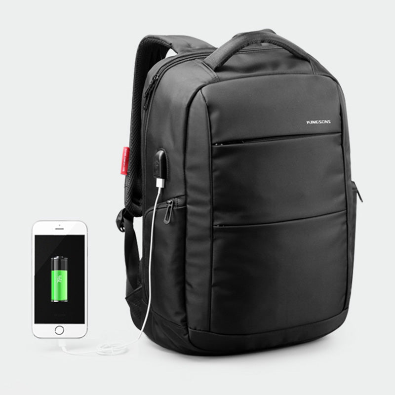 Kingsons External Charging USB Function Laptop Backpack Anti-theft Man Business Dayback Women Travel Bag 15.6 inch - ebowsos