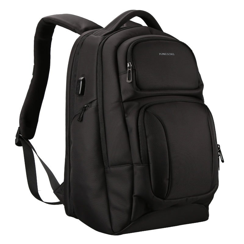 Kingsons Men's USB Charging Backpack Anti Theft Shoulder Bags Laptop Backpacks Travel Bag Male Casual - ebowsos
