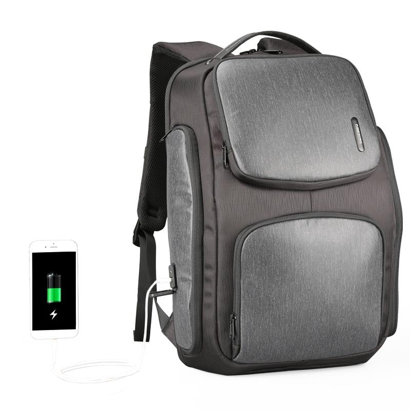 Kingsons Upgraded Solar Backpack Fast USB Charging Backpack 15.6 inches Laptop Backpacks Men Travel Bag Cool Backpack - ebowsos