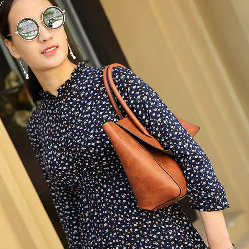 Ladies Retro Fashion Portable Tote Handbag Women Top-Handle Bag, Style Minimalist Mia - ebowsos