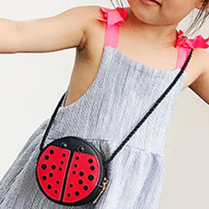 Ladybug Cute Children'S Shoulder Bag Personality Wild Purse Mini Accessories Bag - ebowsos