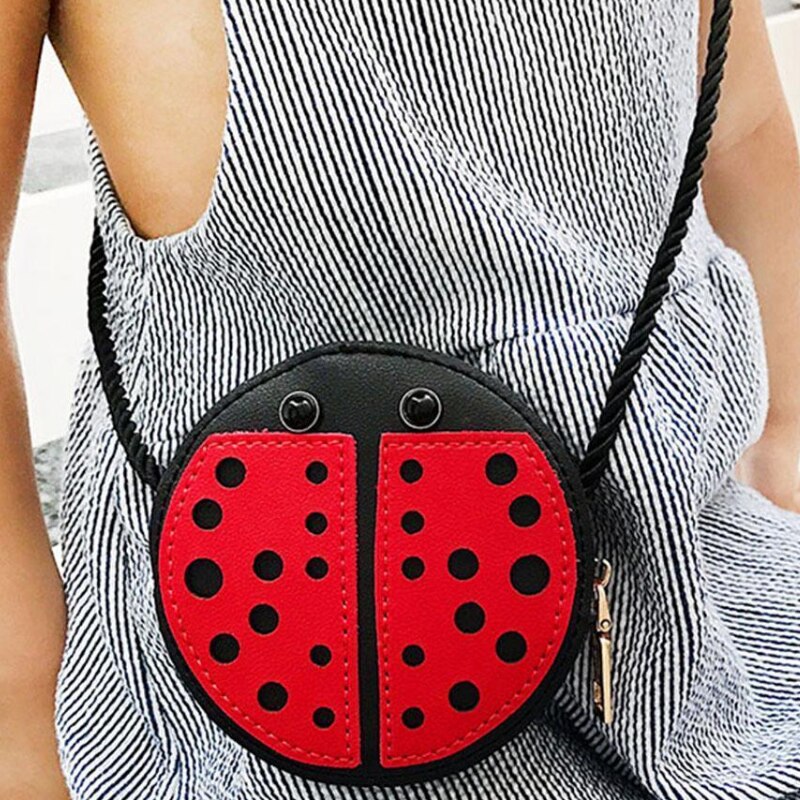Ladybug Cute Children'S Shoulder Bag Personality Wild Purse Mini Accessories Bag - ebowsos