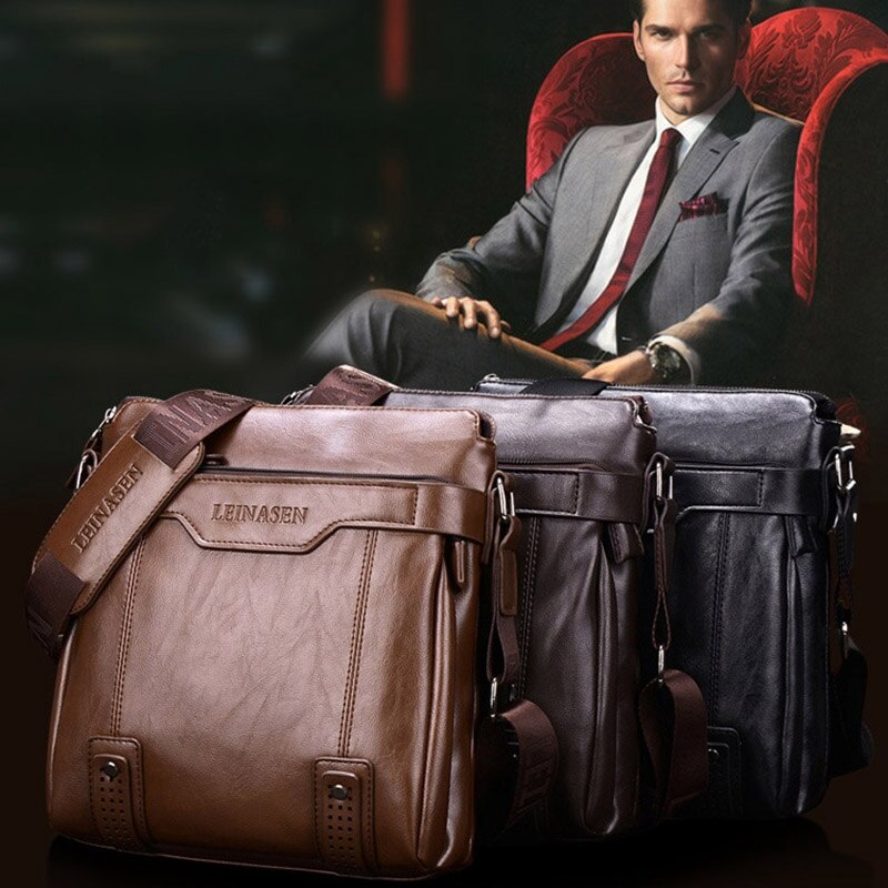 Leinasen Men Handbag Briefcase Men'S Shoulder Bag Male Messenger Bags Designer Handbags Crossbody Bags For Men Travel Bag - ebowsos
