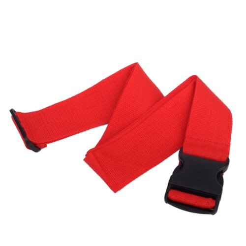 Long luggage stuffed seat belt luggage belt Red - ebowsos