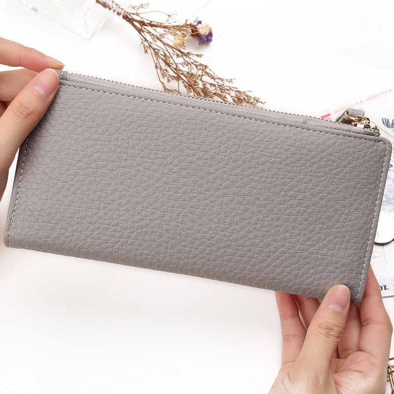 Lovely Leather Long Women Wallet Fashion Girls Change Clasp Purse Money Coin Card Holders Wallets - ebowsos