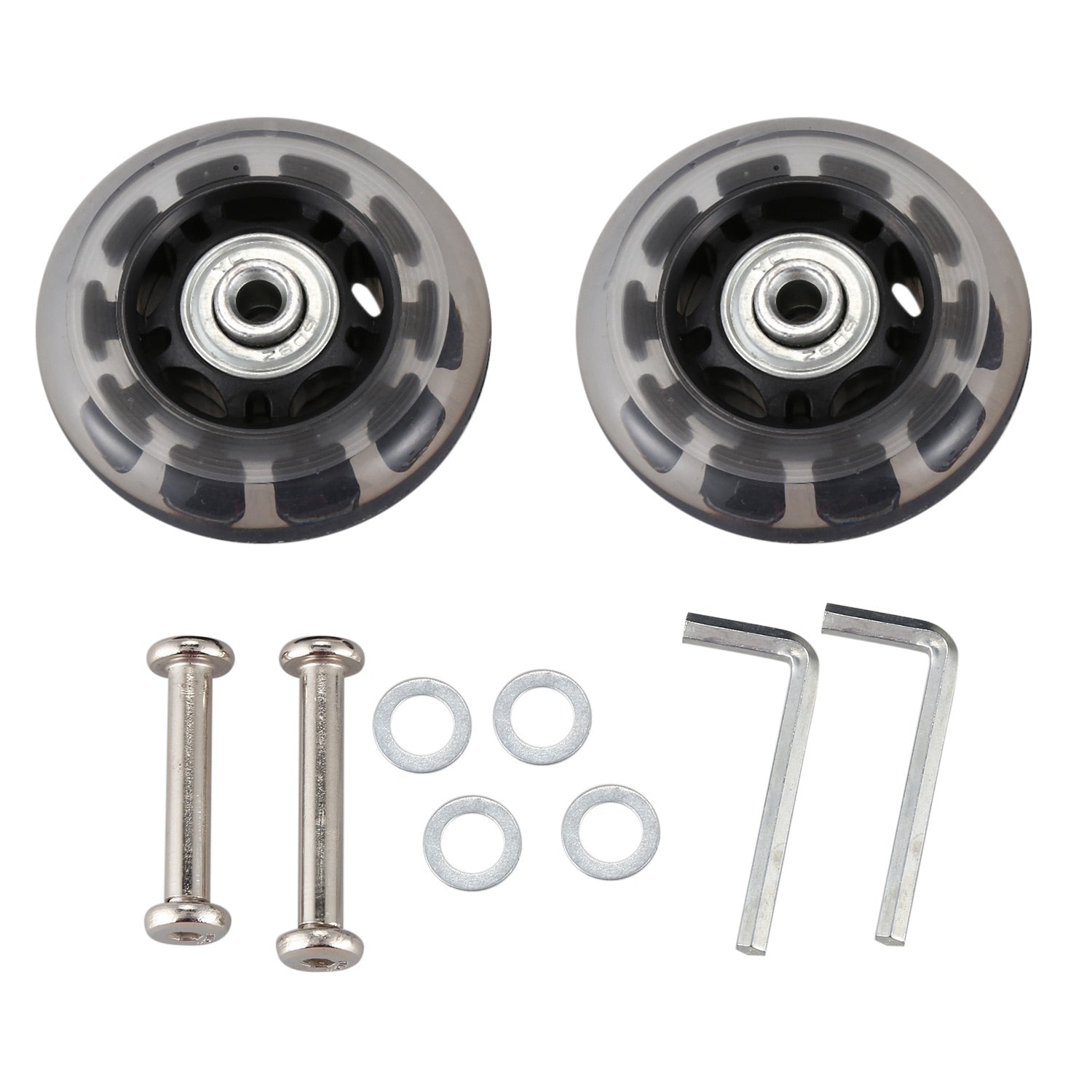 Luggage Suitcase Wheels Replacement Kit Parts With Axles Screws Washers Wrenches For Inline Outdoor Skate - ebowsos