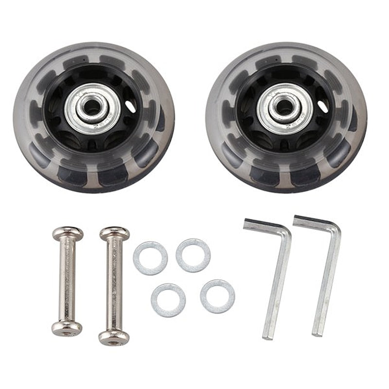 Luggage Suitcase Wheels Replacement Kit Parts With Screws Washers Wrenches For Inline Outdoor Skate - ebowsos