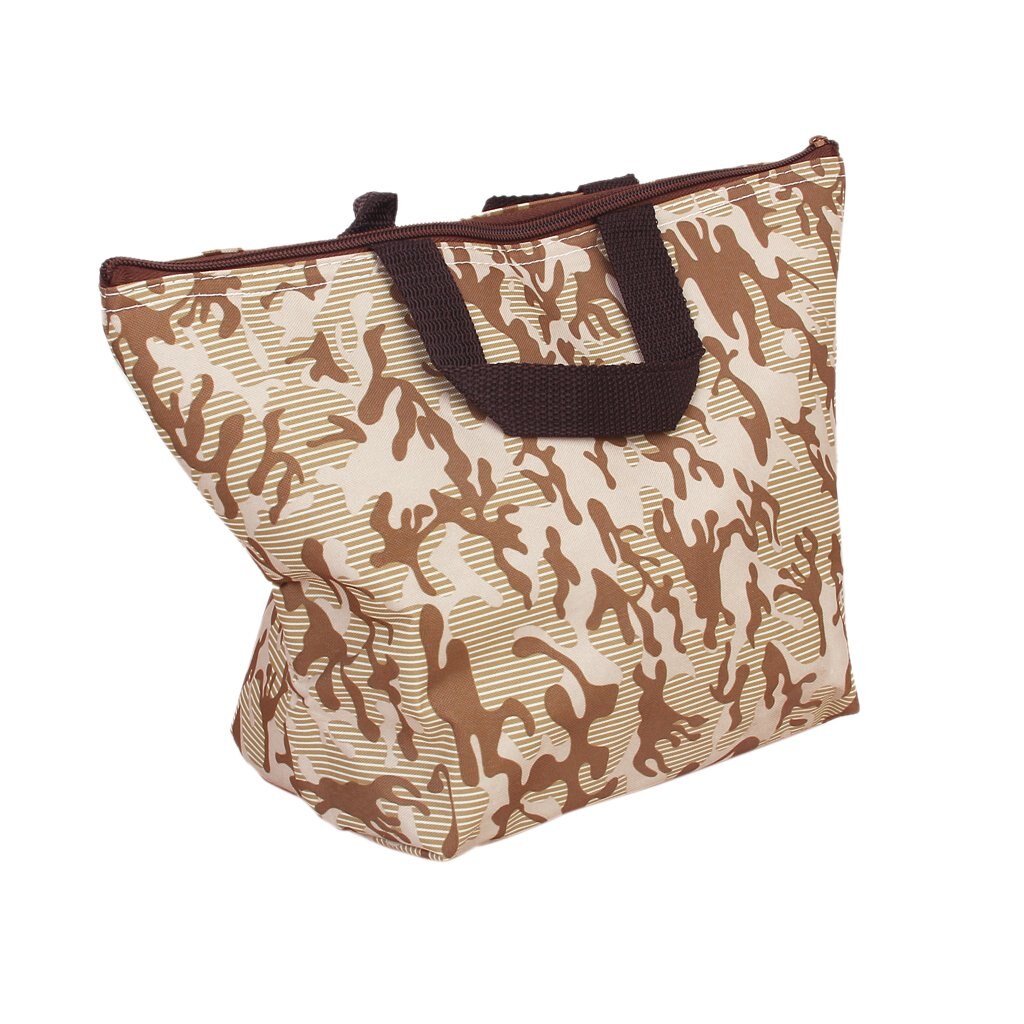 Lunch Box Tote Bag Insulated Cool Bag Travel Bag for Travel Picnic Camouflage Pattern - ebowsos