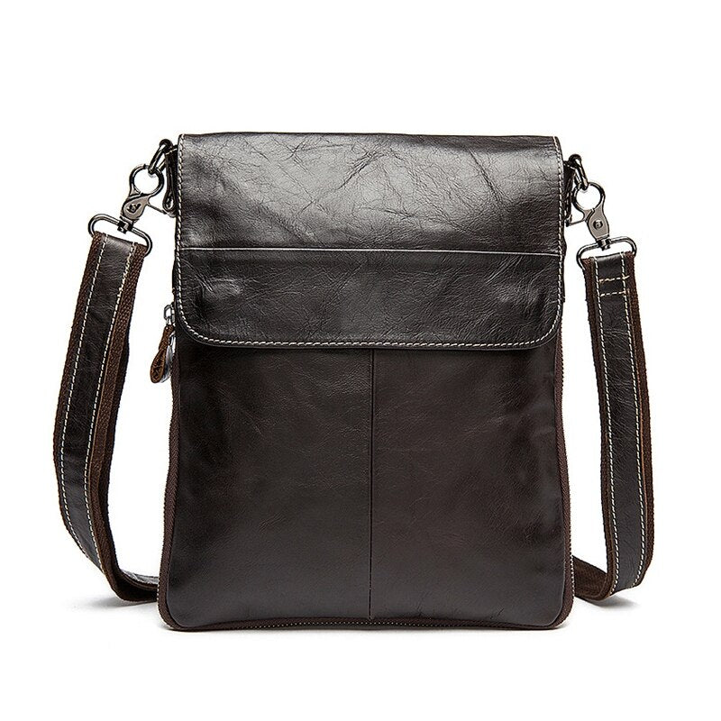 MVA Shoulder Bag Soft Leather Crossbody Bag Business Casual Briefcase Fashion Vertical Bag - ebowsos