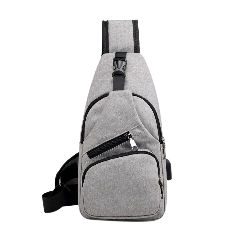 Male Shoulder Bags Usb Charging Crossbody Bags Men Anti Theft Chest Bag School Summer Short Trip Messengers Bag - ebowsos