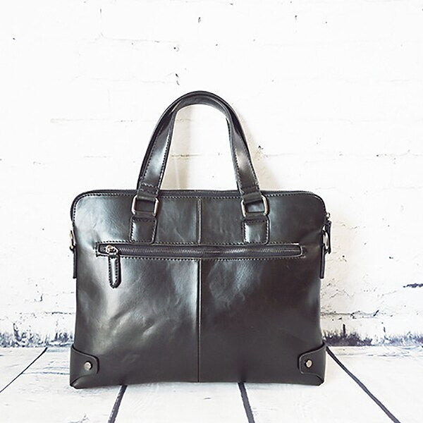 Men Handbags Man Leather Business Briefcase Laptop Bag Men Messenger Bags - ebowsos