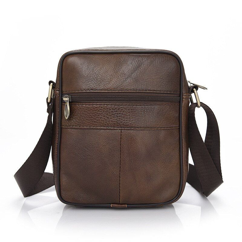 Men'S Shoulder Bag Multifunction Casual Crossbody Messenger Bag Vintage Men Bag Brown - ebowsos