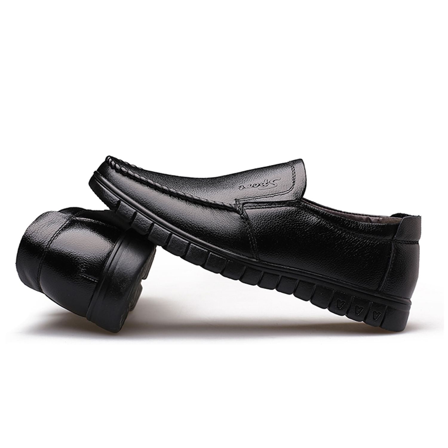 Men Soft Leather Loafers 2018 Spring Summer Male Casual Shoes Genuine Leather Moccasin Flat Breathable Driving Shoe - ebowsos