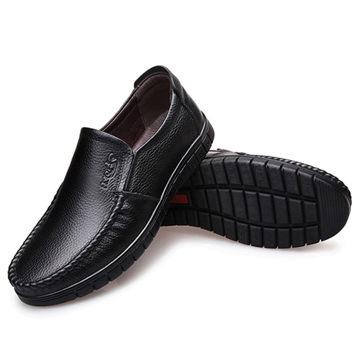Men Soft Leather Loafers 2018 Spring Summer Male Casual Shoes Genuine Leather Moccasin Flat Breathable Driving Shoe - ebowsos