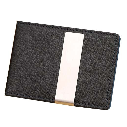 Mens Thin Leather Slim Magic Credit Card ID Holder Money Clip Wallet HOT Blue - ebowsos