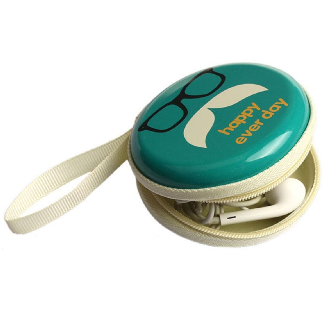 Mini Box SD Coin Purses with zip Earphone Headset Carrying Case - ebowsos