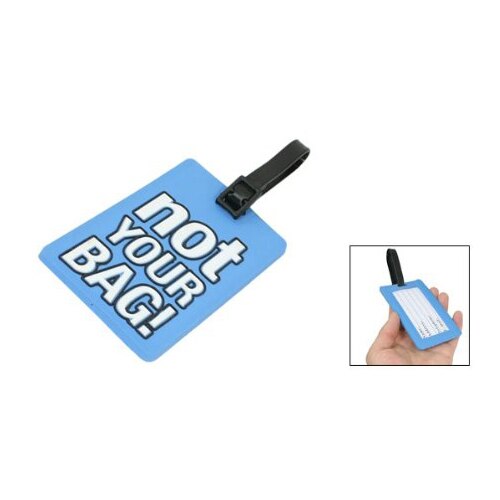 Name Address Label Blue Soft Plastic Not Your Bag Pattern Luggage Tag - ebowsos