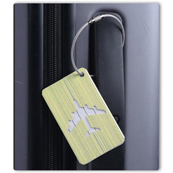 New Aluminium Travel Luggage Baggage Tag Suitcase Identity Address Name Labels(Green) - ebowsos