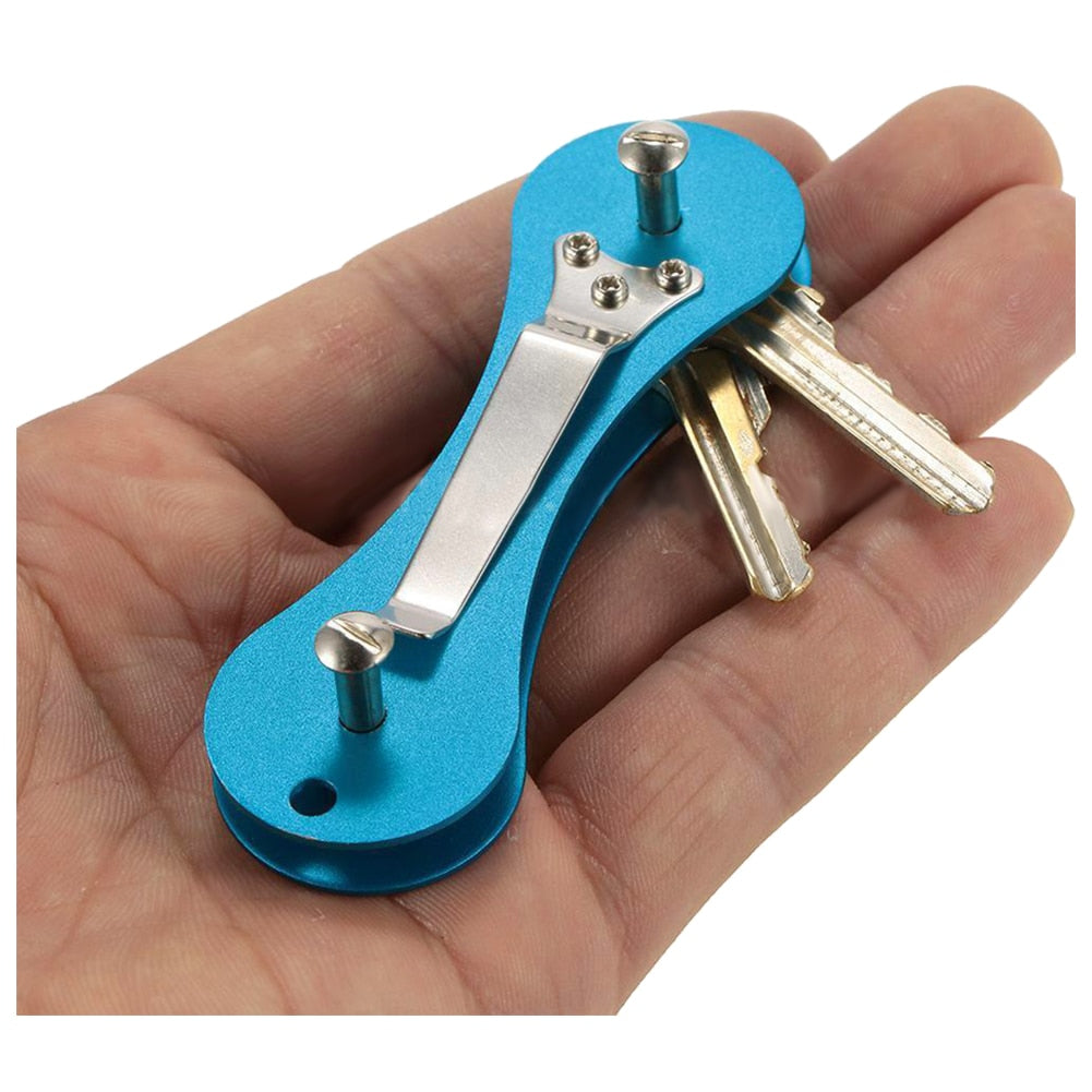 New Aluminum Smart Key Holder Organizer Clip Folder Keychain Pocket 4 color - ebowsos