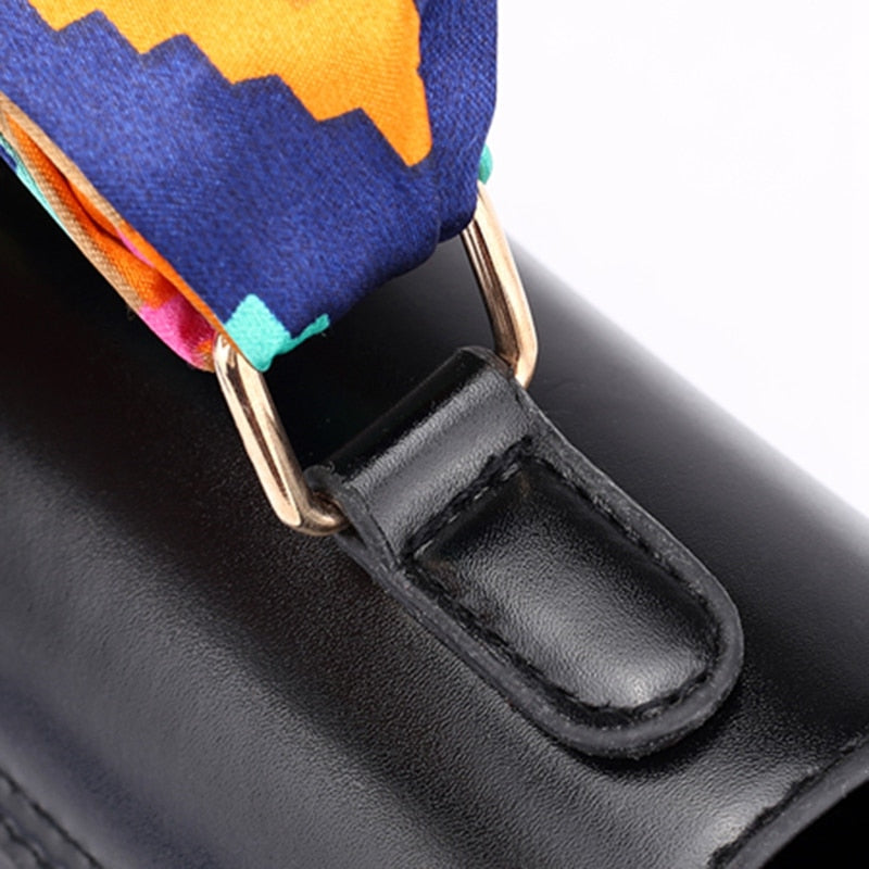 New Color Scarf European And American Fashion Mortise Lock Shoulder Oblique Money Small Square Bag Shopping Messenger Bag - ebowsos