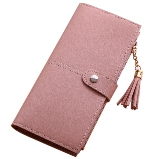New Fashion Women Simple Long Wallet Tassel Coin Purse Card Holders - ebowsos