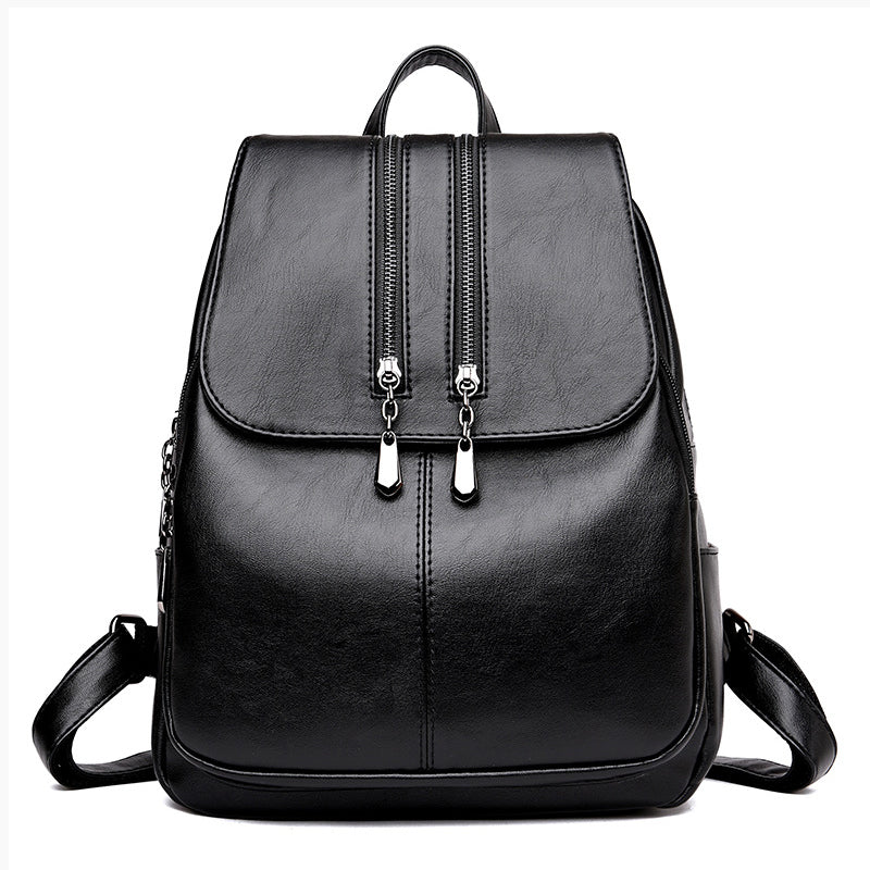 New Laptop Backpack Women Leather Luxury Backpack Women Fashion Backpack Satchel School Bag - ebowsos