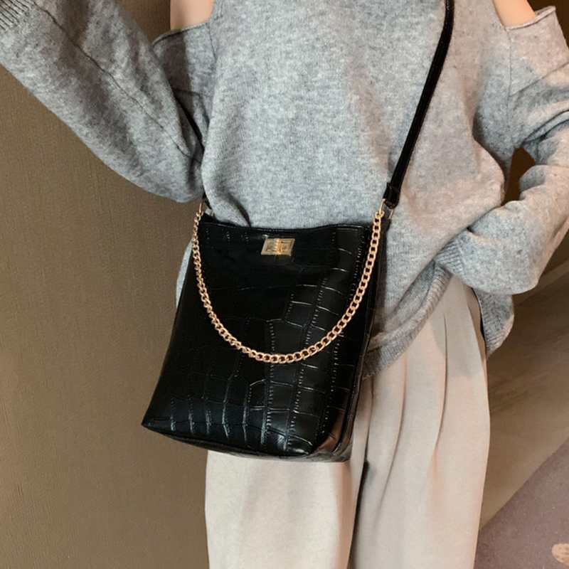New Mini Bag Fashion Trend Stone Pattern Buckle Small Square Shoulder Bag Ladies Female Clutches Handbag - ebowsos