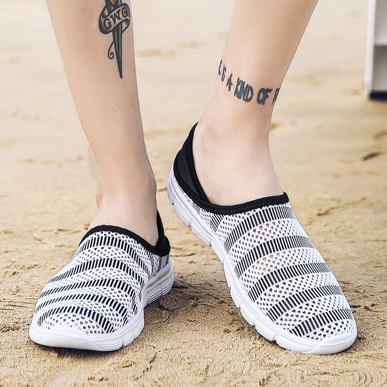 New Summer Men Sandals Breathable Mesh Male Sandal Summer Beach Men Shoes Water Male Slippers Fashion Slides Casual Shoes - ebowsos