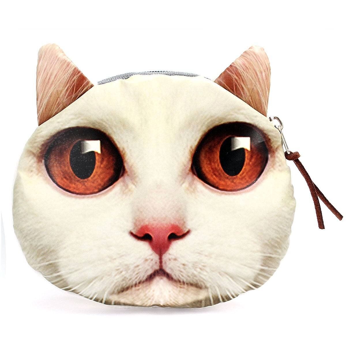 Noctilucent Cat Zipper Coin Case Purse Wallet Pouch Handbag Bag - ebowsos