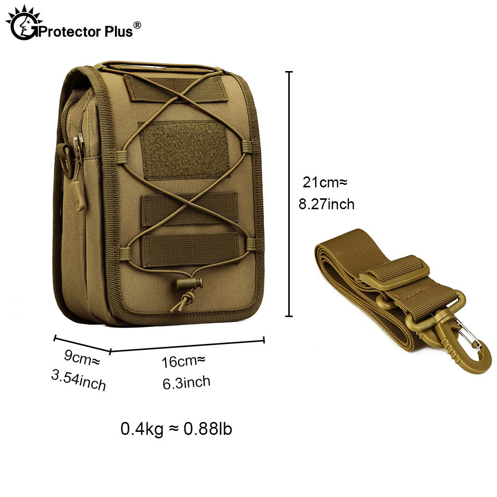 PROTECTOR PLUS Bag Messenger Bag Molle Pouch Single Shoulder Nylon Outdoor Sport Fishing Camping Crossbody - ebowsos