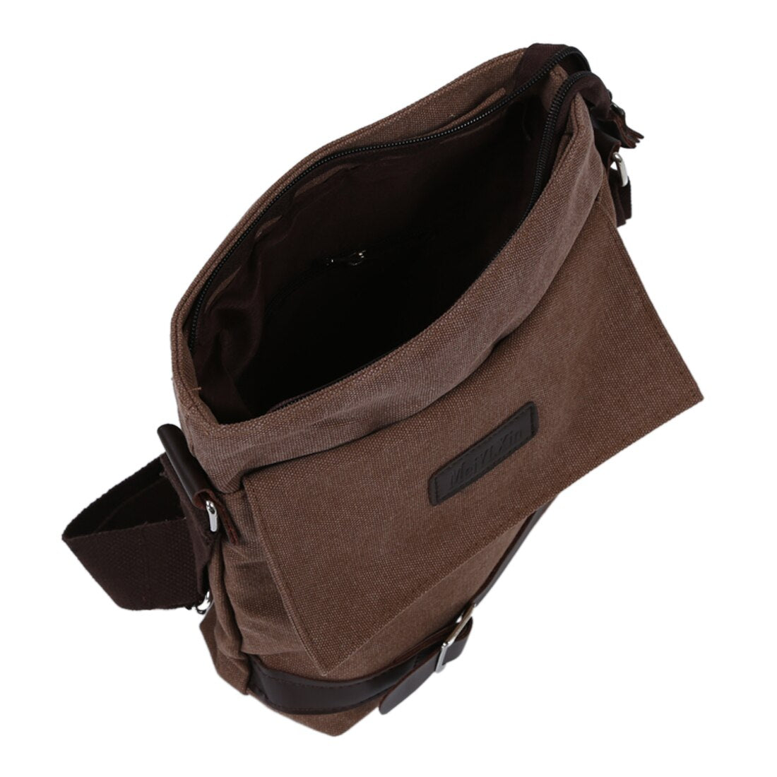 PU Men's Shoulder Bag Adjustable Shoulder Strap - Khaki - ebowsos