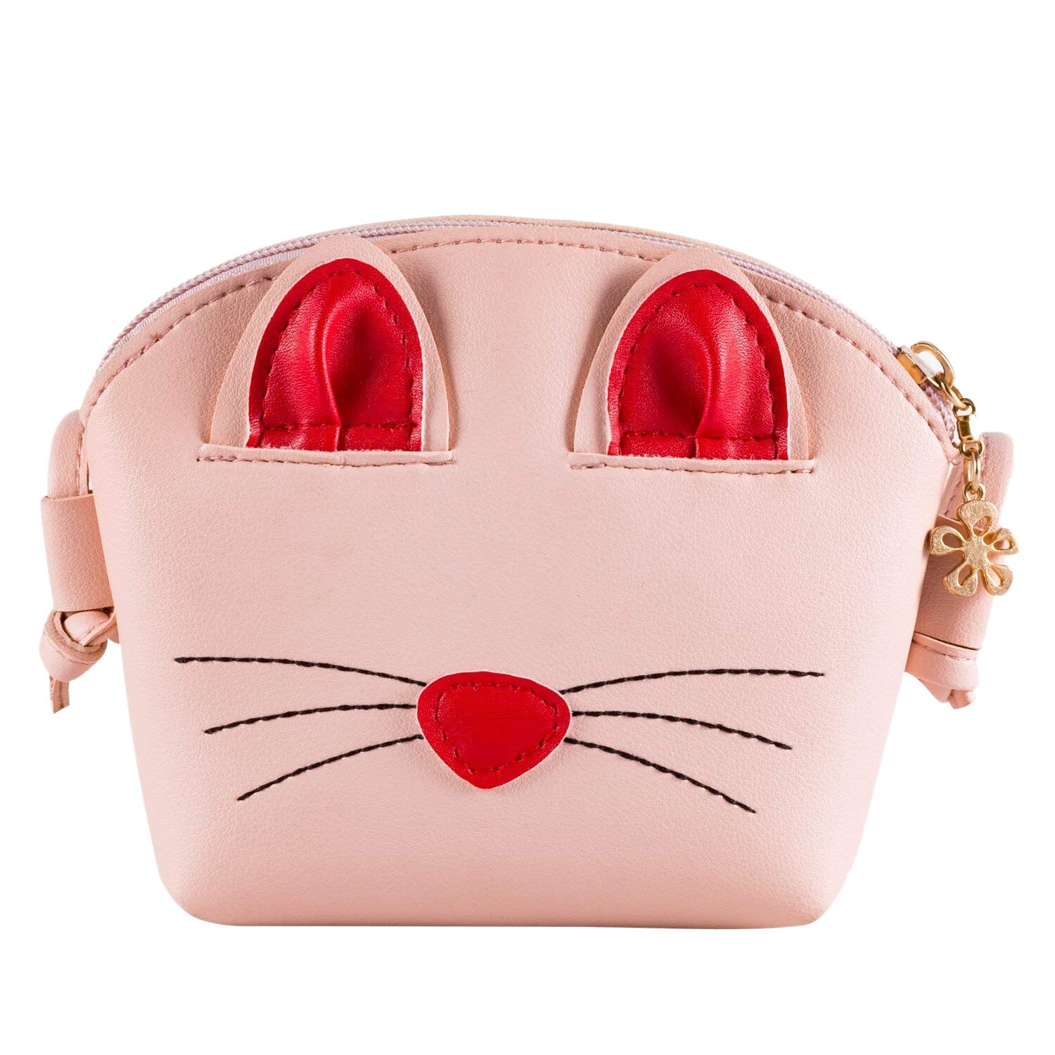 Pink Little Girls Crossbody Purse Cute Cat Shoulder Bag for Girls,Kids,Toddler - ebowsos