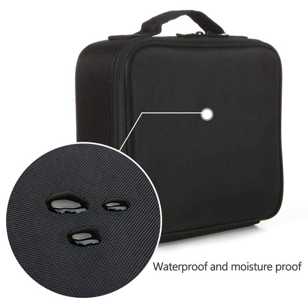 Portable Mini Travel Make Up Cosmetic Bag Case Large Capacity Double Layer Makeup Organizer Case, Nylon - ebowsos